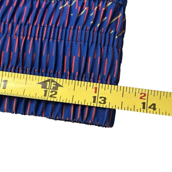 DSG women High Rise Stride Shorts Lined Blue Gold Swirl size XS NWT - Picture 7 of 7